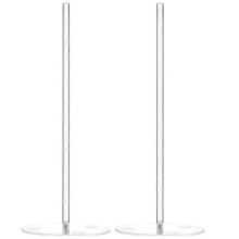 2 Pieces Acrylic Donut Stands Clear Bagels 5.9 Inch Round Stand Holder Doughnut Dessert Stand Table for Christmas Wedding Birthday Party