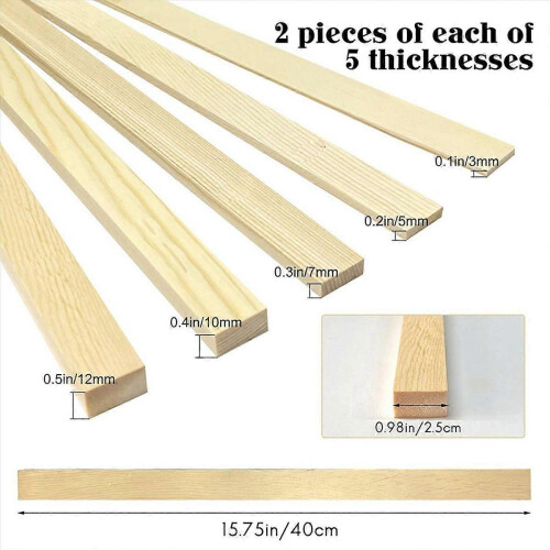 10 Pcs Rolling Mud Stick Guide 5 Size Set compatible for Pottery Polymer Clay 2