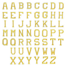 52 Stück Aufbügelbare Buchstaben-Patches, Applikationsbuchstaben-Patches, Aufnähbare gestickte Buchstaben-Patches,