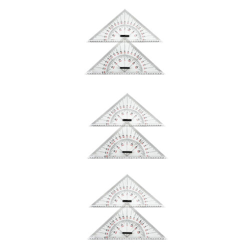 6x Chart Drawing Triangle Ruler compatible Ship Drawing 300mm Large-Scale Triangle Ruler