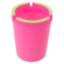 Rosy Plastic Smellproof Glow in The Dark Portable Car Ashtray