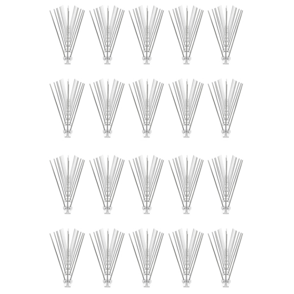 Bird Spikes For Pigeons Small Birds: Durable Anti-Bird Nest Fence Spike For Deterring Birds, Crows, Smooth 20Pcs 6032797443146