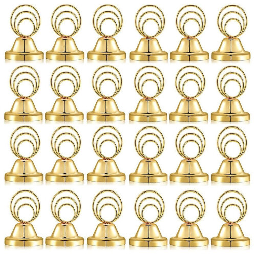 24 Pcs Gold Table Number Holders Wire Picture Holder