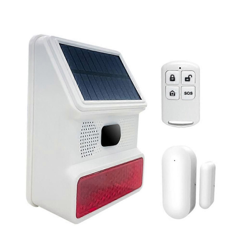 433MHZ Wireless Solar SIren Sound Light Alarm Outdoor Alarm Horn with Remote for PGST GSM Home Security Alarm System