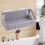 Bathroom Shelf Wall Mounted Storage Punch Free Storage Rack Gray 2