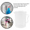 Measuring Jug 250mL Graduated Beaker Clear White Plastic Cup 2