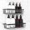 Stick-on Shower Organizer, Shower Rack with 16 Hooks, Black 2-Pack 3