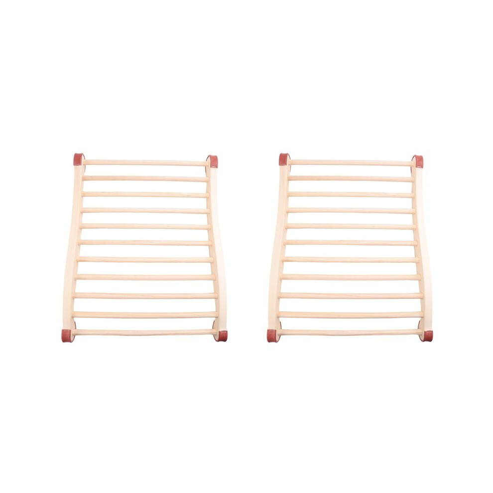 2X Sauna Backrest, Wooden Sauna Backrest, Ergonomic S-Shaped Backrest, Suitable For Sauna Recovery,Health And Relaxation 6033970391117