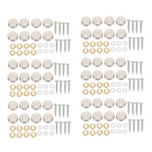 16 mm Stainless Steel Mirror Nails Screw Cap (48 Pieces)