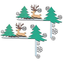 Christmas Door Toppers Decor, Top Door Frame Corner Sign Decorations, Home Frame Decor Ornament for Home Decor J