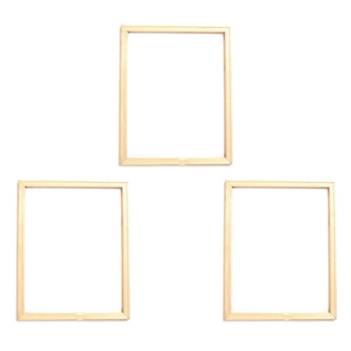 3 τεμάχια ξύλινα πλαίσια 40X30cm DIY κορνίζες τέχνης κατάλληλ