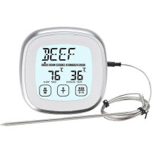 Digitales Fleischthermometer für Grill und Backofen mit Metallkabel