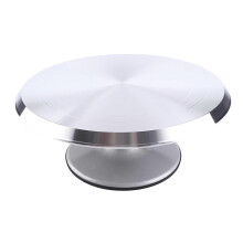 12 Inch Aluminum Cake Turntable Rotating Cake Decorating Stand