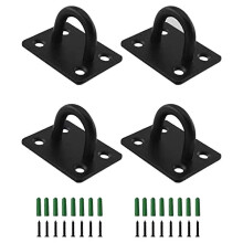 Pad Eye Plate U Hooks Heavy Duty Wall Mount Ring Hooks Marine Hanging Hardware Staple Hook Loop with