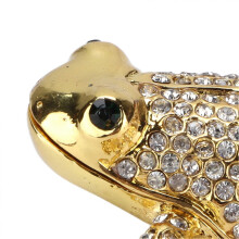 Frog Decorations Gold Plating Diamond Frog Jewelry Collection Storage Box Decoration Gift