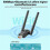 Προσαρμογέας WiFi USB 900Mbps Διπλής Ζώνης Bluetooth 5.4 2 σε 1 Wi-Fi 6 Don 3