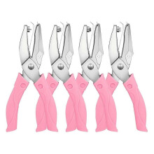 4-teiliges Handlocher-Set, Einzellocher, runder Herz- und Sternlocher, mit Gummigriff