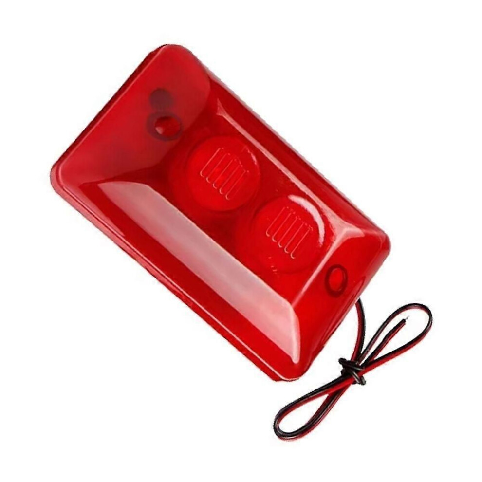 Mini Piezo Strobe Siren 12V Wired Alarm With Hi Sound 115Db Tps-123 Light