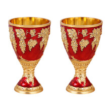 Verre à vin en alliage fonctionnel avec tasse à boisson-Rouge 2