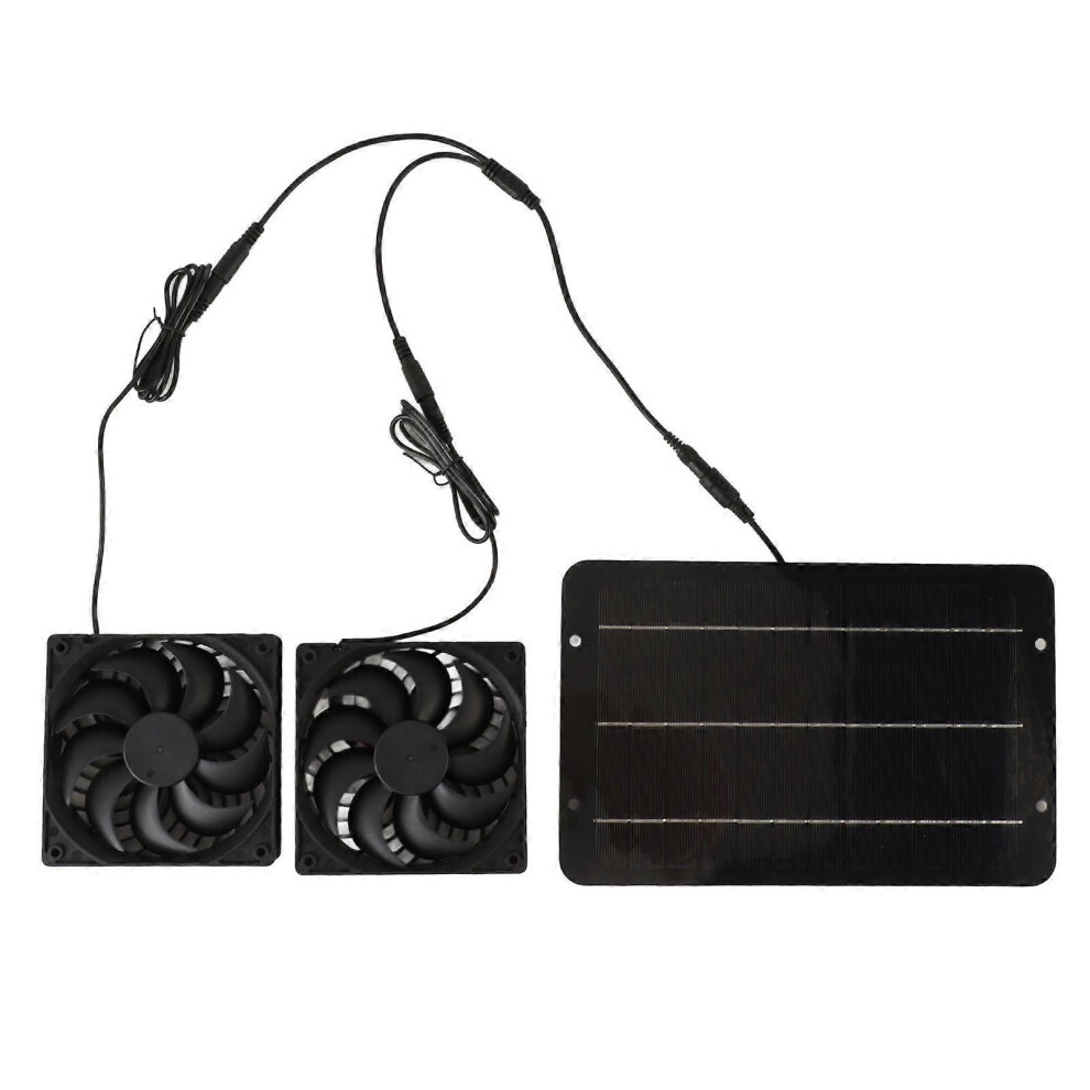 10W 12V Waterproof Portable Solar Fan Kit For Chicken Coop, Greenhouse, Kennel, Garden Shed, Ventilation 9319739832860