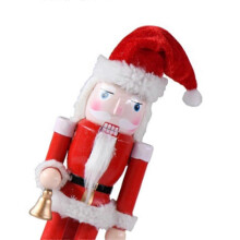 Christmas Santa Claus Nutcracker Holiday Wood Nutcracker Santa Figure Home Decor Present Ornaments