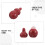 6Pièces Brosse Silicone Rouge, Mini Brosse Voyage Capuchon 4