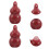 6Pièces Brosse Silicone Rouge, Mini Brosse Voyage Capuchon 6