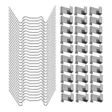 100 pezzi di clip in acciaio inossidabile per pannelli di vetro per serra, clip a filo per serra, clip