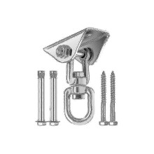 450kg Heavy Duty 360 Rotating Ceiling Hook - Stainless Steel Swing Hanger for Concrete & Wood (Playground/Porch)