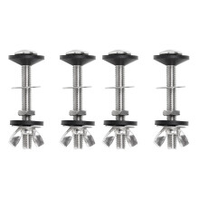 4 Pack Toilet Bowl Serbatoio di Bolt Kit Cisterna Kit Bulloneria, Acciaio Inossidabile Igienici Pan di Fissaggio Raccordo con Doppie Guarnizioni