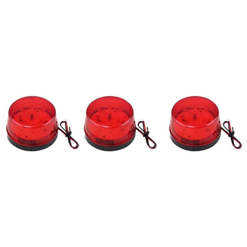 3X 12V Alarm LED Flashing Strobe Light compatible Home Security Alarm System Red
