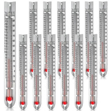 24 Pcs V Shaped, Dual-Scale Science Thermometers, Mercury-Free Lab Thermometer for Student School Supplies
