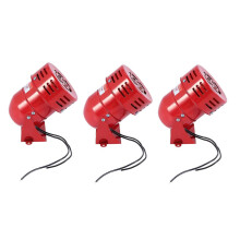 3X AC 220V Red Metal Motor Driven Air Siren Horn Alarm