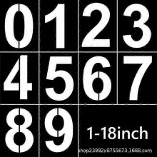 10pcs Large Number Stencils 0-9 Reusable Digital Templates for Mailbox Signs, Road, Parking Lot, Door, Truck Address Painting