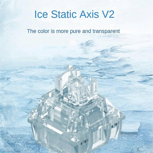 45PCS Ice Static Axis V2 Switch 39gf Silent Linear Axis for Mechanical Keyboard Axis DIY Custom Keyboard Switches 2