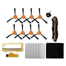 18 Pcs Escova Lateral Escova Principal Cobertura da Estrutura Do RodíZio Filtro para DEEBOT 600 601 605 710 N79 N79S Aspirador de Pó PeçAs de