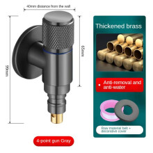 Washing Machine Faucets Soild Brass Single Cold Wall Mounted Outdoor Garden Mop Pool Tap Industrial Grade Brass Washing