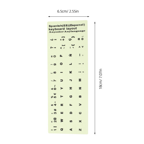 2Stk Glow Tastatur Aufkleber PVC Für Computer Notebook Kinder 1