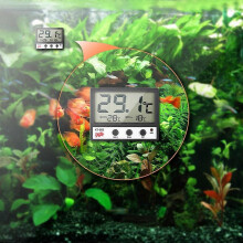 Digitales LCD-Thermometer für Aquarien mit Wassertemperaturanzeige (C/F) und Alarm bei zu hoher/zu