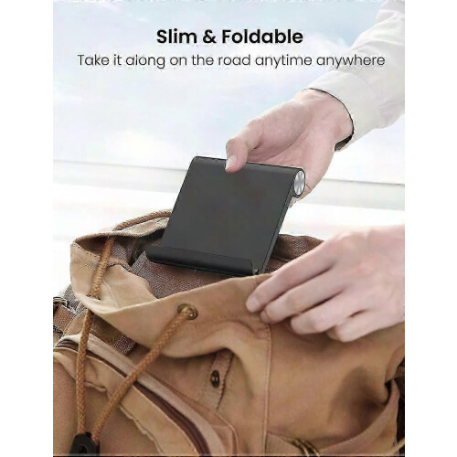 Adjustable Tablet Holder, Multi-Angle Viewing Stand, Foldable & Lightweight for Phones and Tablets 2
