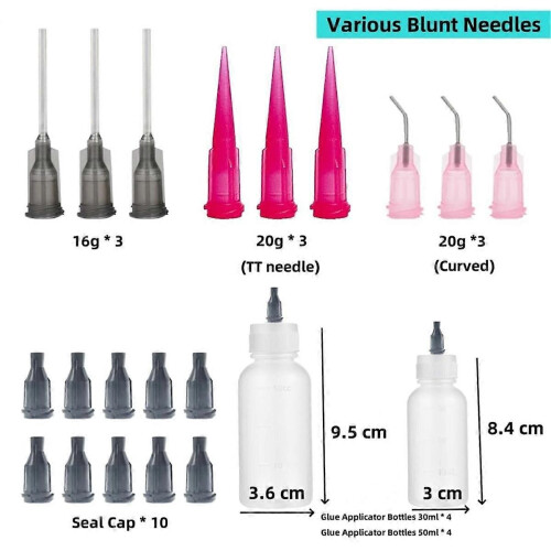 12Pack Glue Squeeze Bottle, Precision Tip Applicator Bottle,Needle Tip Squeeze Bottle,Glue Applicator Bottles,for Paint 1