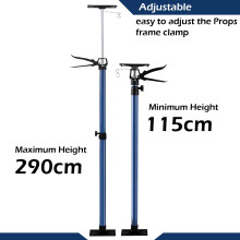 2Pcs Ceiling Drywall Plasterboard Acrow Easy Props Support, 115-290CM Extendable Telescopic Drywall Builders Props Pressure Plates, for Ceiling Plaste