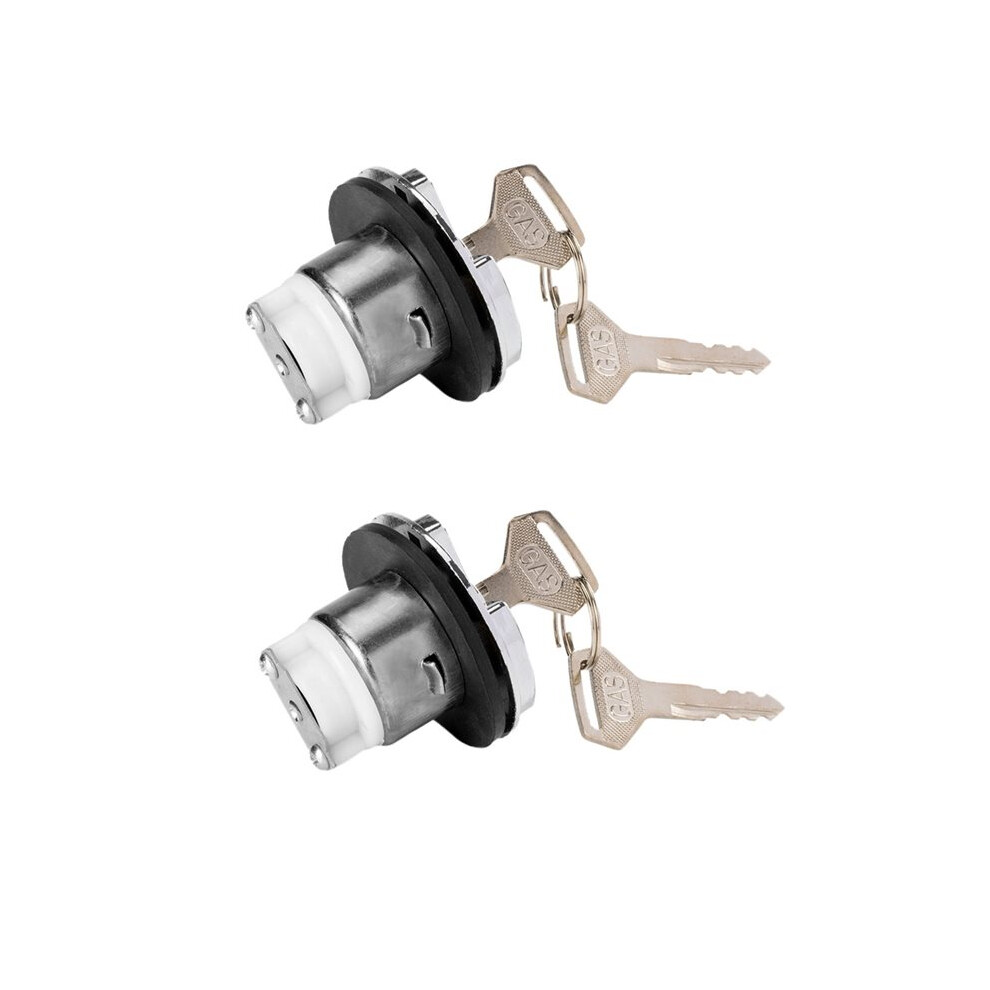 2X Car Fuel Tank Cap With Lock 69058-60071 69058-60050 For Land 1982-2015 Silver/Yellow 6031891378835