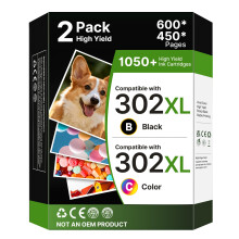 302XL Black and Colour Ink Cartridge 302XL Ink Cartridges Compatible for HP 302 Ink Cartridges Combo Pack for HP Envy 4527 4520 4524 4522 OfficeJet 46