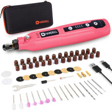 HARDELL Cordless Rotary Tool Kit with 69 Accessories - 5-Speed Mini Power Tool, USB Rechargeable for Drilling, Sanding, Polishing, Engraving (DIY & Cr