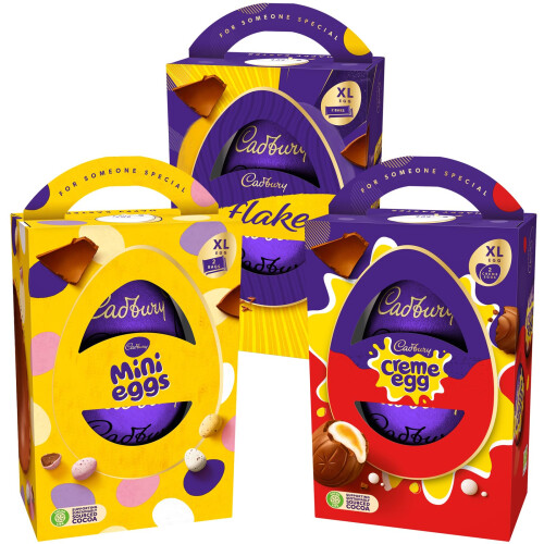 Cadbury Cadbury Chocolate Easter Eggs XL, Bundle of 3