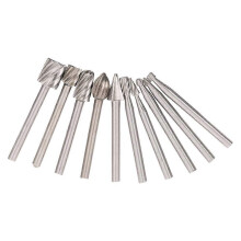 Accessori per smerigliatrice elettrica, 10 pezzi, punte per fresa HSS con gambo da 3 mm, fresa rotante