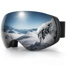 Findway Ski Goggles,Snowboard Goggles for Men Womens Ladies Over Glasses OTG, Magnetic Interchangeable Spherical Lens,Anti-fog 100% UV Protection, Ant
