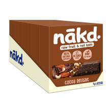 Nakd Cocoa Delight Natural Fruit & Nut Bars - Vegan - Healthy Snack - Gluten Free - 35g x 48 bars