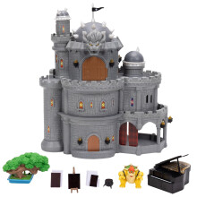 The Super Mario Galaxy Movie Bowser Castle Playset, Officially Licensed by Jakks Pacific, Includes 1.5" Mini Articulated Figure and Character Accessor